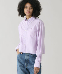 GYMPHLEX | Gymphlex | タイプライター ショートボタンダウンシャツ STRIPE WOMEN(シャツ/ブラウス)