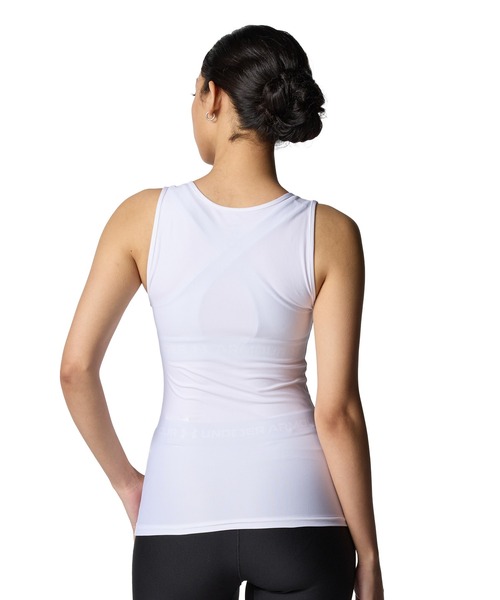 UNDER ARMOUR(アンダーアーマー)の「UAヒートギア コンプレッション タンク(トレーニング/レディース)(Tシャツ/カットソー・レディース・ホワイト・M/XL/L/S)」の2枚目の写真