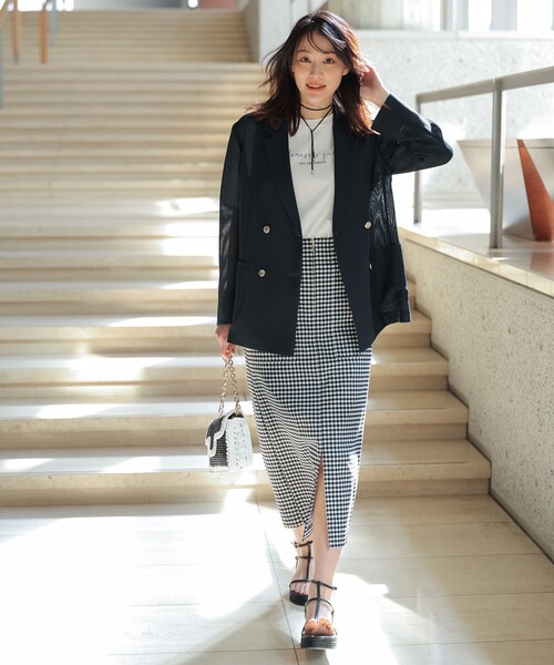 ANY SIS(エニィスィス)の「ビジュープリント Tシャツ(Tシャツ/カットソー・レディース・ライトグリーン系/ベージュ系/ホワイト系・MEDIUM)」の10枚目の写真