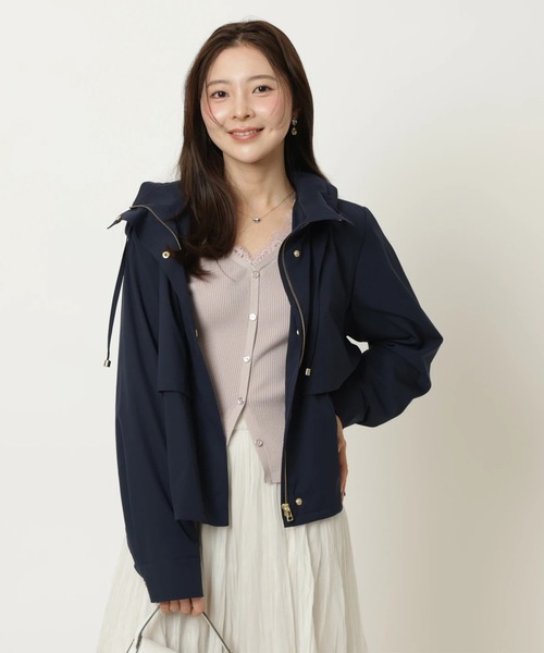 Apuweiser-riche（アプワイザーリッシェ）の「バックリボンフードブルゾン（その他アウター・レディース・ネイビー・2/1）」の3枚目の写真