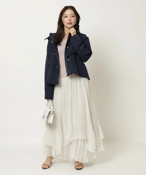 Apuweiser-riche（アプワイザーリッシェ）の「バックリボンフードブルゾン（その他アウター・レディース・ネイビー・2/1）」の5枚目の写真