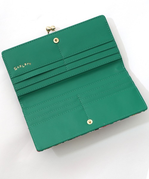 ScoLar(スカラー)の「SC80-12:黒ネコ×スカラーちゃん 花柄長財布(財布・レディース・イエロー/グリーン・FREE)」の10枚目の写真