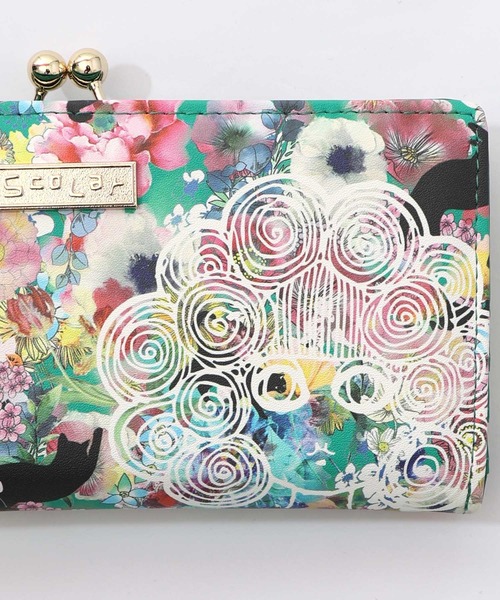 ScoLar(スカラー)の「SC80-12:黒ネコ×スカラーちゃん 花柄長財布(財布・レディース・イエロー/グリーン・FREE)」の11枚目の写真
