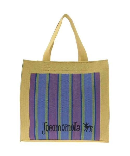 Jocomomola(ホコモモラ)の「ストライプロゴデザイントートバッグ(トートバッグ・レディース・パープル/イエロー・40)」の11枚目の写真