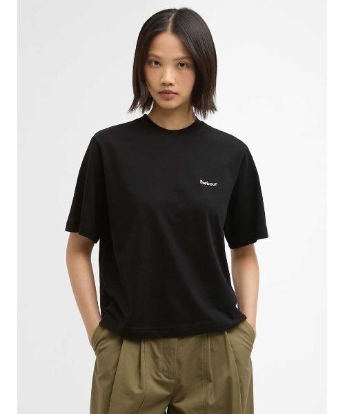 Barbour(バブアー)の「MarjorieショートレングスTシャツ(Tシャツ/カットソー・レディース・ブラック/ホワイト/グレー/カーキ/ピンク/ライトブルー・LARGE/SMALL/MEDIUM)」の2枚目の写真