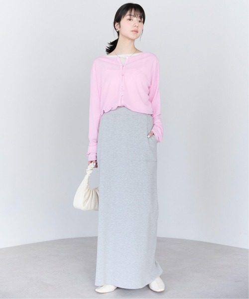 pocket（ポケット）の「テレコリブナロースカート（スカート・レディース・ブラック系その他/ブルー/グレー/グレー系その他/ブラック/アイボリー/ホワイト系その他・LONG/FREE）」の8枚目の写真