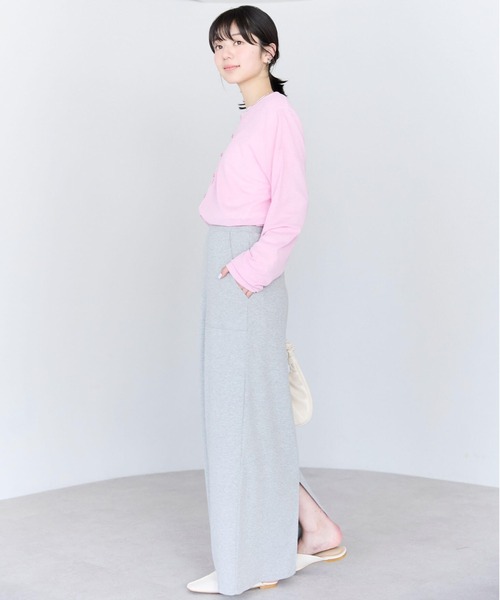 pocket（ポケット）の「テレコリブナロースカート（スカート・レディース・ブラック系その他/ブルー/グレー/グレー系その他/ブラック/アイボリー/ホワイト系その他・LONG/FREE）」の9枚目の写真