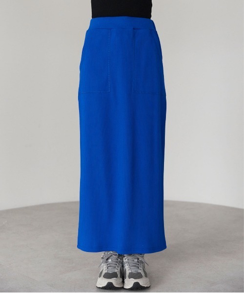 pocket（ポケット）の「テレコリブナロースカート（スカート・レディース・ブラック系その他/ブルー/グレー/グレー系その他/ブラック/アイボリー/ホワイト系その他・LONG/FREE）」の18枚目の写真