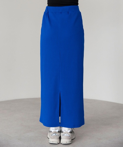 pocket（ポケット）の「テレコリブナロースカート（スカート・レディース・ブラック系その他/ブルー/グレー/グレー系その他/ブラック/アイボリー/ホワイト系その他・LONG/FREE）」の19枚目の写真