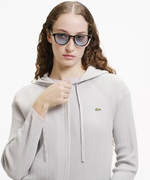 LACOSTE（ラコステ）の「ランダムピッチリブ ニットジップフーディー（ニット/セーター）」