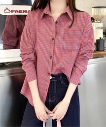 チェック柄シャツ