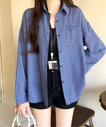 チェック柄シャツ