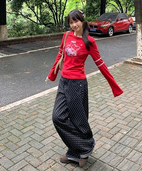 Ressaca(レサーカ)の「ドット柄ワイドデニムパンツ(デニムパンツ・レディース・ブラック・L/M)」の19枚目の写真