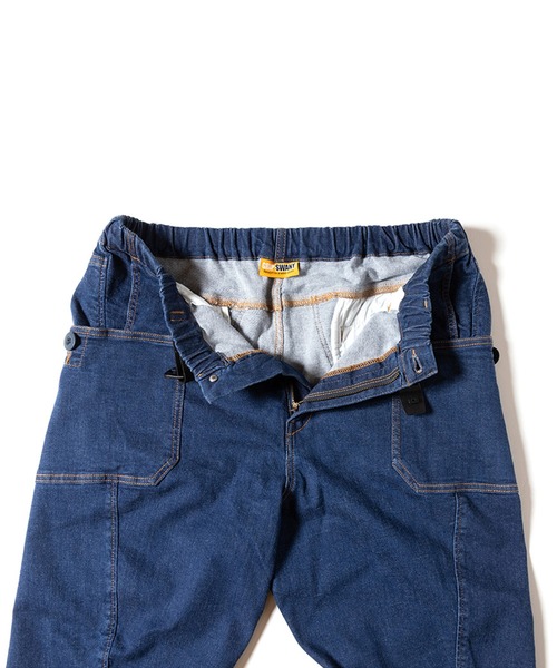 GRIP SWANY（グリップスワニー）の「【GSP-59V2】 JOG 3D WIDE CAMP PANTS 2.0（デニムパンツ・メンズ・インディゴブルー/ライトインディゴブルー・S/M/L/XL）」の5枚目の写真