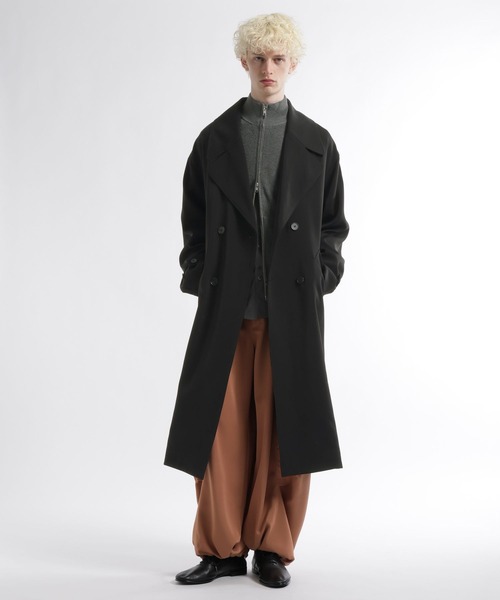 HARE(ハレ)の「TOROMIオーバーコート(HARE)(トレンチコート・メンズ・ブラック/グリーン・FREE)」の9枚目の写真