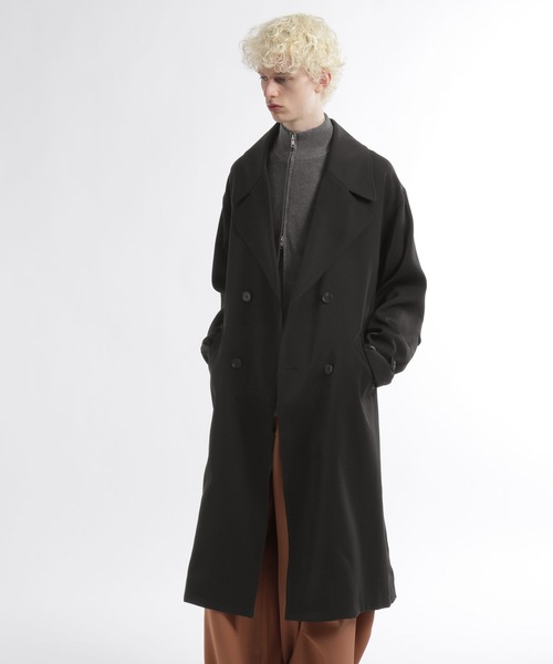 HARE(ハレ)の「TOROMIオーバーコート(HARE)(トレンチコート・メンズ・ブラック/グリーン・FREE)」の12枚目の写真