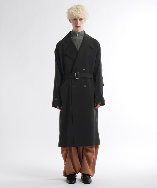 HARE(ハレ)の「TOROMIオーバーコート(HARE)(トレンチコート・メンズ・ブラック/グリーン・FREE)」の13枚目の写真