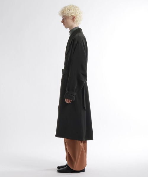 HARE(ハレ)の「TOROMIオーバーコート(HARE)(トレンチコート・メンズ・ブラック/グリーン・FREE)」の14枚目の写真