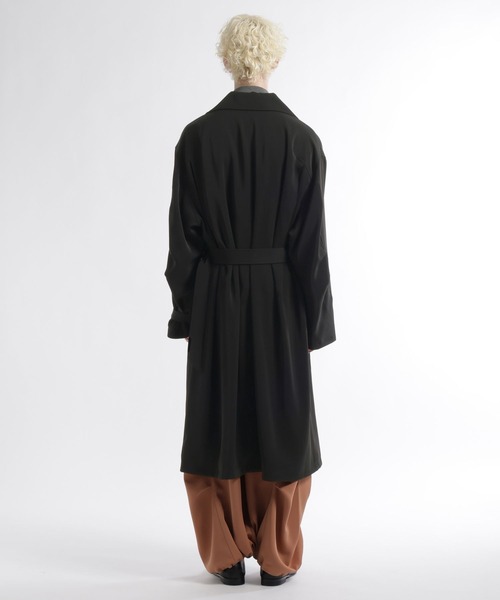 HARE(ハレ)の「TOROMIオーバーコート(HARE)(トレンチコート・メンズ・ブラック/グリーン・FREE)」の15枚目の写真