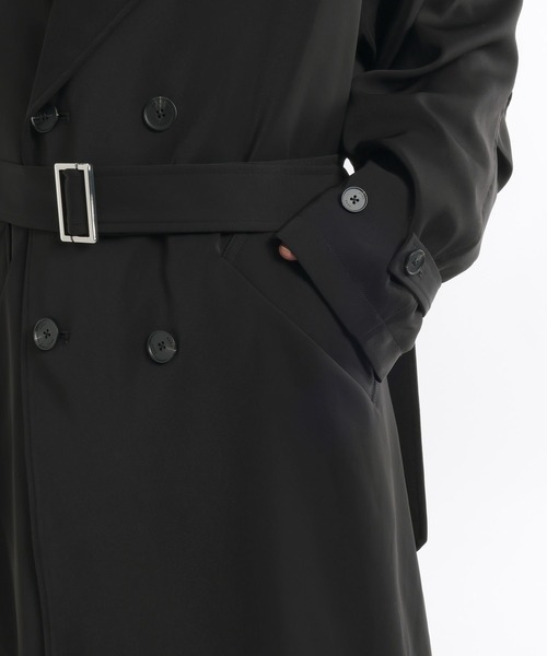 HARE(ハレ)の「TOROMIオーバーコート(HARE)(トレンチコート・メンズ・ブラック/グリーン・FREE)」の19枚目の写真