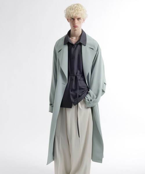 HARE(ハレ)の「TOROMIオーバーコート(HARE)(トレンチコート・メンズ・ブラック/グリーン・FREE)」の5枚目の写真