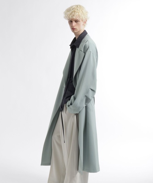 HARE(ハレ)の「TOROMIオーバーコート(HARE)(トレンチコート・メンズ・ブラック/グリーン・FREE)」の6枚目の写真
