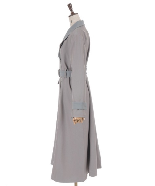 チェーン付バイカラーコート（ダッフルコート）｜axes femme