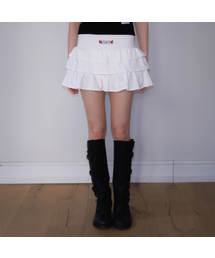 Rose Cancan Mini Skirt [White]