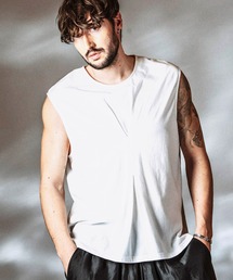 NO ID.（ノーアイディ）の「【NO ID.】Center Tuck Sleeveless Pullover   センタータックスリーブレスプルオーバー（Tシャツ/カットソー）」