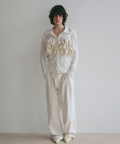 ETRE TOKYO（エトレトウキョウ）の「ジャガードオーバーキャミソール（キャミソール・レディース・オフホワイト/ブラック・FREE）」の11枚目の写真