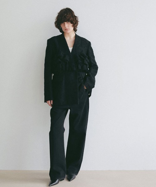 ETRE TOKYO（エトレトウキョウ）の「ジャガードオーバーキャミソール（キャミソール・レディース・オフホワイト/ブラック・FREE）」の3枚目の写真