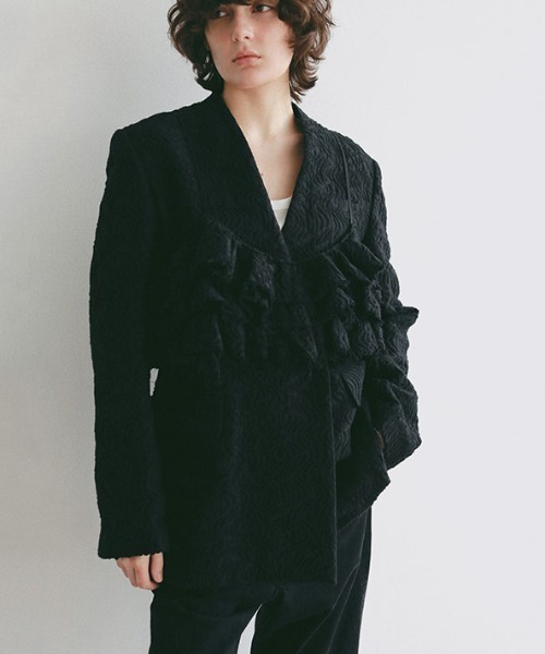 ETRE TOKYO（エトレトウキョウ）の「ジャガードオーバーキャミソール（キャミソール・レディース・オフホワイト/ブラック・FREE）」の4枚目の写真