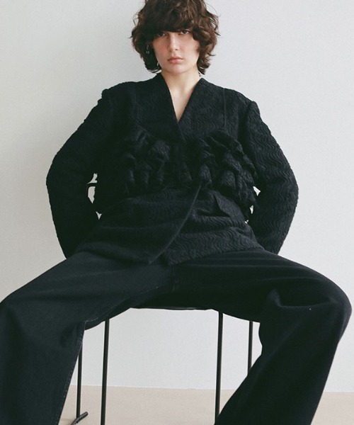 ETRE TOKYO（エトレトウキョウ）の「ジャガードオーバーキャミソール（キャミソール・レディース・オフホワイト/ブラック・FREE）」の8枚目の写真