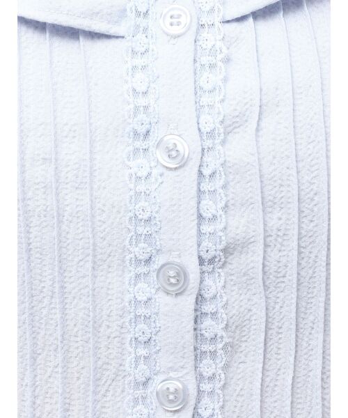 EATME(イートミー)の「フリルネックペプラムTOP(シャツ/ブラウス・レディース・ブルー/オフホワイト/ピンク・FREE)」の20枚目の写真