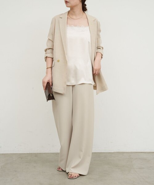 GALLARDAGALANTE（ガリャルダガランテ）の「サテンレースキャミ（シャツ/ブラウス・レディース・オフホワイト/ブラック・FREE）」の10枚目の写真