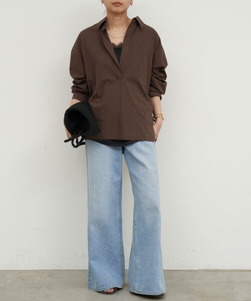 GALLARDAGALANTE（ガリャルダガランテ）の「サテンレースキャミ（シャツ/ブラウス・レディース・オフホワイト/ブラック・FREE）」の19枚目の写真