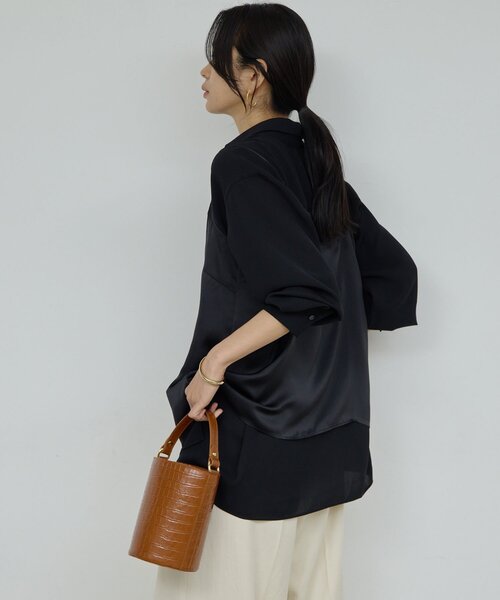 GALLARDAGALANTE（ガリャルダガランテ）の「サテンレースキャミ（シャツ/ブラウス・レディース・オフホワイト/ブラック・FREE）」の21枚目の写真