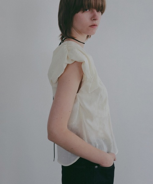 MANOF(マノフ)の「DOT EMBROIDERY BLOUSE(シャツ/ブラウス・レディース・ブラック/アイボリー/ベージュ・F)」の16枚目の写真