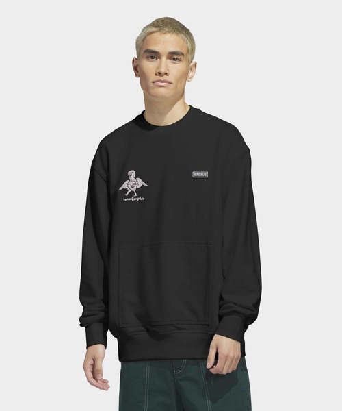 adidas(アディダス)の「スケートボーディング×マーク・ゴンザレス クルーネック セーター / アディダスオリジナルス adidas Originals(スウェット・メンズ・ブラック・LARGE/MEDIUM/SMALL/3XL/X-SMALL/XX-LARGE/X-LARGE)」の3枚目の写真