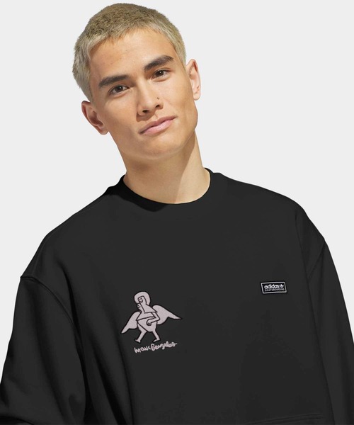 adidas(アディダス)の「スケートボーディング×マーク・ゴンザレス クルーネック セーター / アディダスオリジナルス adidas Originals(スウェット・メンズ・ブラック・LARGE/MEDIUM/SMALL/3XL/X-SMALL/XX-LARGE/X-LARGE)」の5枚目の写真