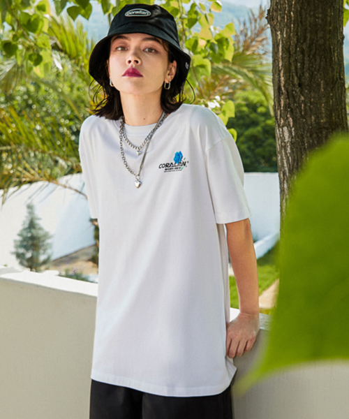 CORALIAN（コラリアン）の「ランオフブルーローズメッシュ綿半袖Tシャツホワイト（Tシャツ/カットソー・メンズ・その他・L/XL/2XL/XS/S/M）」の5枚目の写真