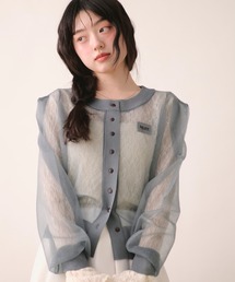 loin nuit（ロワンニュイ）の「sheer color button cardigan / シアーカラーボタンカーディガン（カーディガン/ボレロ）」