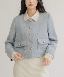 NEUNA | スプリングボタンジャケット(ノーカラージャケット)