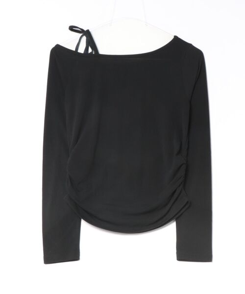 WEGO（ウィゴー）の「DISPARK/【26年春新作】オフショルクロスロンT（その他トップス・レディース・ホワイト/ブラック・FREE）」の10枚目の写真