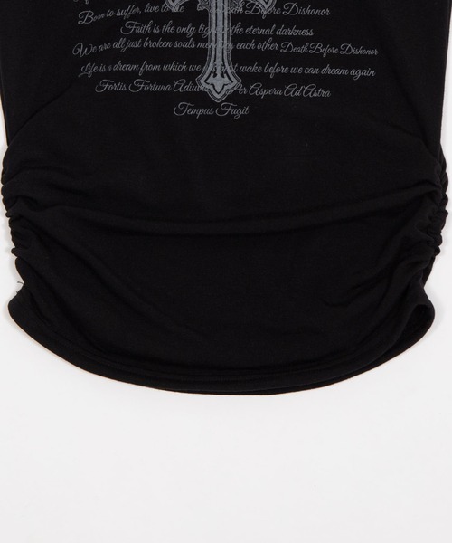 WEGO（ウィゴー）の「DISPARK/【26年春新作】オフショルクロスロンT（その他トップス・レディース・ホワイト/ブラック・FREE）」の9枚目の写真