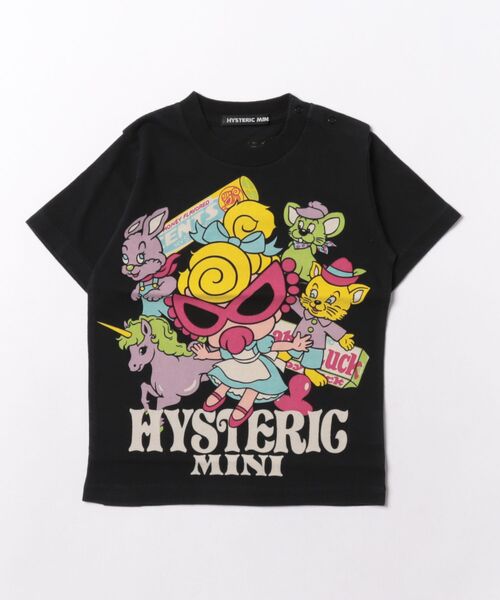 HYSTERIC MINI(ヒステリックミニ)の「HYSTERIC MINI IN WONDERLAND 半袖Tシャツ(Tシャツ/カットソー・キッズ・ホワイト/ピンク/ブラック・90)」の2枚目の写真