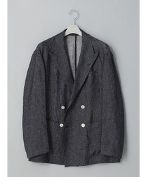 GOOVI | GOOVI／ダブルブレストジャケット／リネンデニム／無地(スーツジャケット)