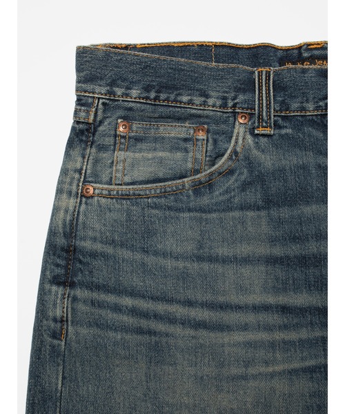 Nudie Jeans(ヌーディージーンズ)の「Nudie Jeans/ヌーディージーンズ Rad Rufus / ハイウエストレギュラーフィットジーンズ / Sand Tracks / レングス30(デニムパンツ・メンズ・ライトインディゴブルー・29/30/31/32/33/34)」の4枚目の写真