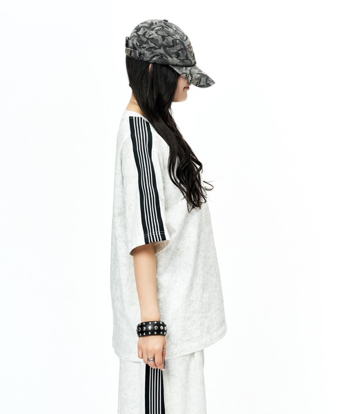sedacle(セダクル)の「ダートユニフォームライクTEE(Tシャツ/カットソー・レディース・ブラック/ライトピンク/オフホワイト/チャコールグレー・X-SMALL/SMALL/MEDIUM/LARGE)」の17枚目の写真