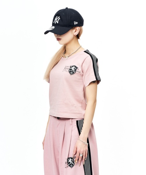 sedacle(セダクル)の「ダートユニフォームライクTEE(Tシャツ/カットソー・レディース・ブラック/ライトピンク/オフホワイト/チャコールグレー・X-SMALL/SMALL/MEDIUM/LARGE)」の8枚目の写真